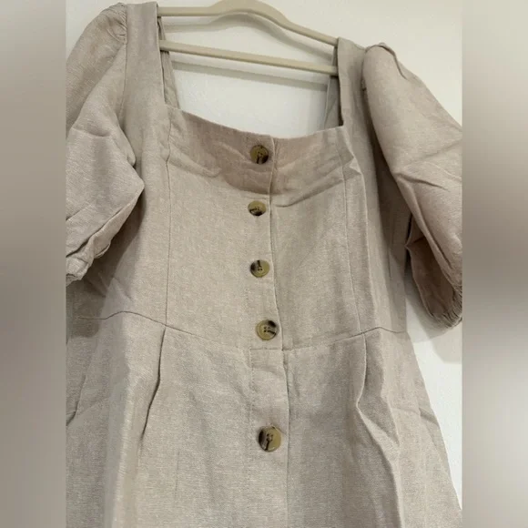Old Navy Beige Long Sleeve Dress - Picture 2 of 6